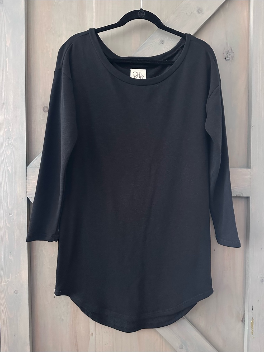Chaser women’s size small all black long sleeve midi dress NWT